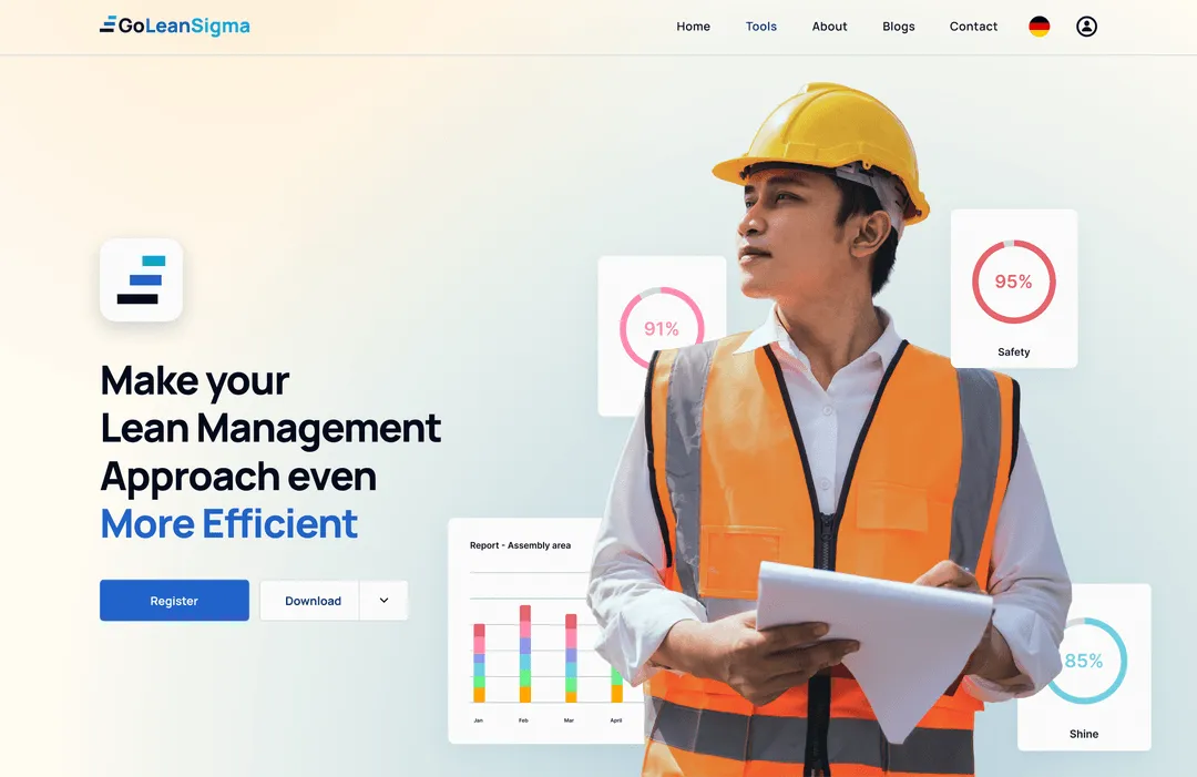 Goleansigma website preview