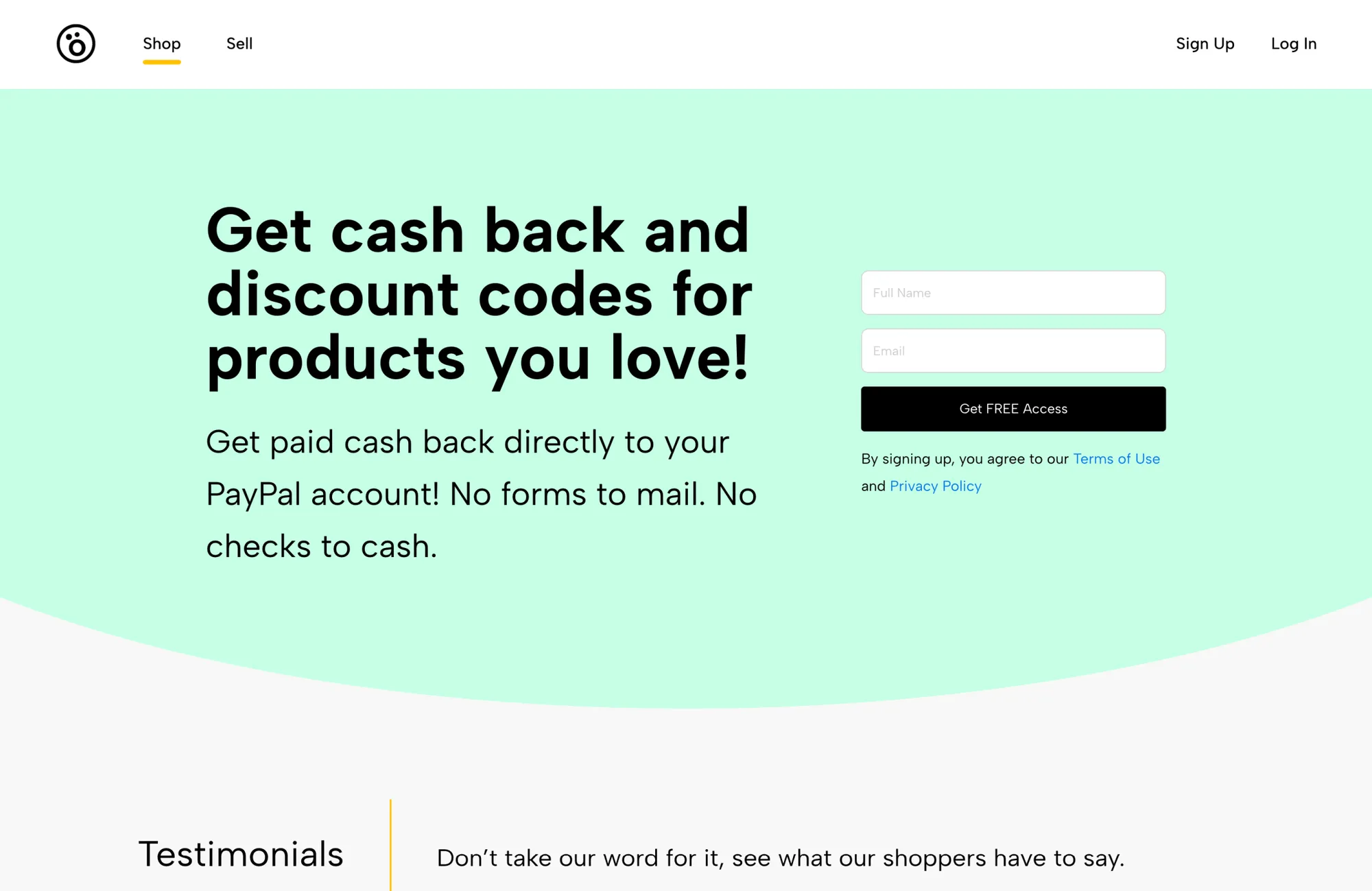 Snagshout website preview